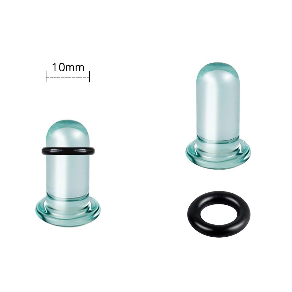 2Pcs/lot Glass Ear Plug And Tunnel 1.6-16mm Ear Dilators Taper Stercher Gauges Single Flare Flesh Expander Body Piercing Jewelry