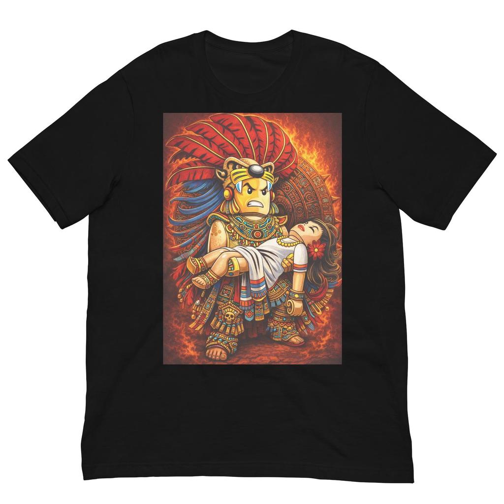 Aztec Warrior and Princess Shirt, Ancient Mexico Love Tee, Aztec Empire T-Shirt, Indigenous Warrior Graphic Shirt, Mexican Heritage Art