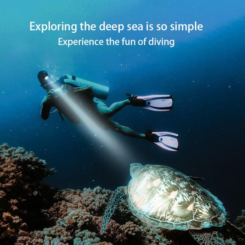 Green Diving LED Headlights Waterproof Portable Lighting New High Battery Life