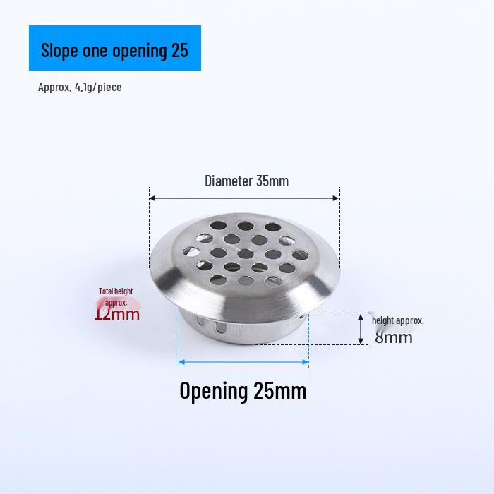 Stainless Steel Round Mesh Vent Cover for Cabinet or Wardrobe