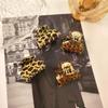 2PC European and American 4cm Leopard Hair Claw Clips for Women Girls Korean Hair Grips Accessories Ornament