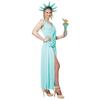 Cosplay Women Knitted Statue Of Liberty Outfit For Halloween Stage Performance