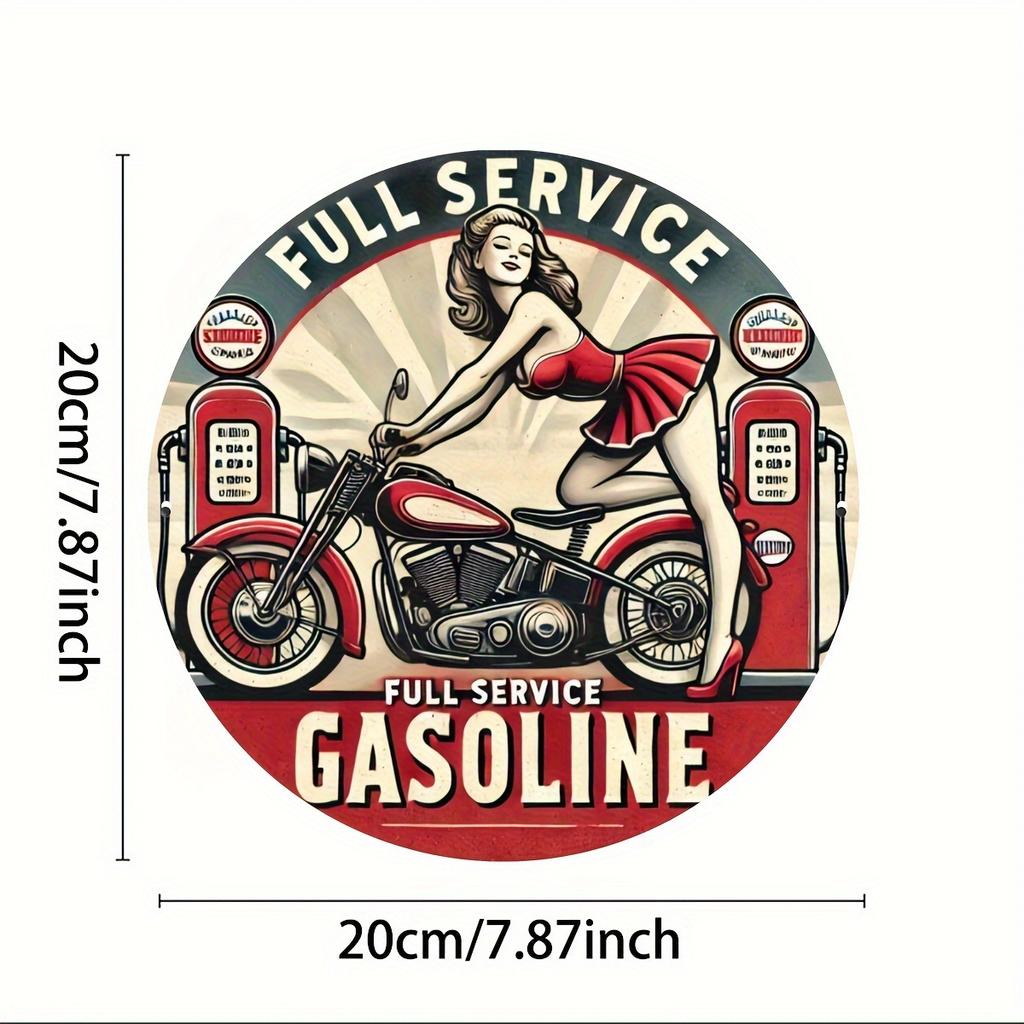 Tin Sign Vintage Durable Metal Plaque Wall Decor Motorcycle Garage Retro Biker Themed Home Office Bar Man Cave Wall Art