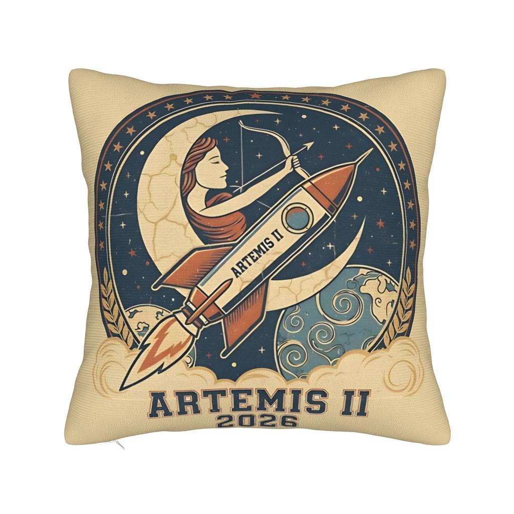 Back to the moon Artemis II Pillowcase Merch Soft Cushion Cover Decorative Pillow Case Cover Home Multi Size