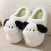 Cotton slippers female cute cartoon bag head non-slip wool slippers winter warm thick-soled confinement shoes