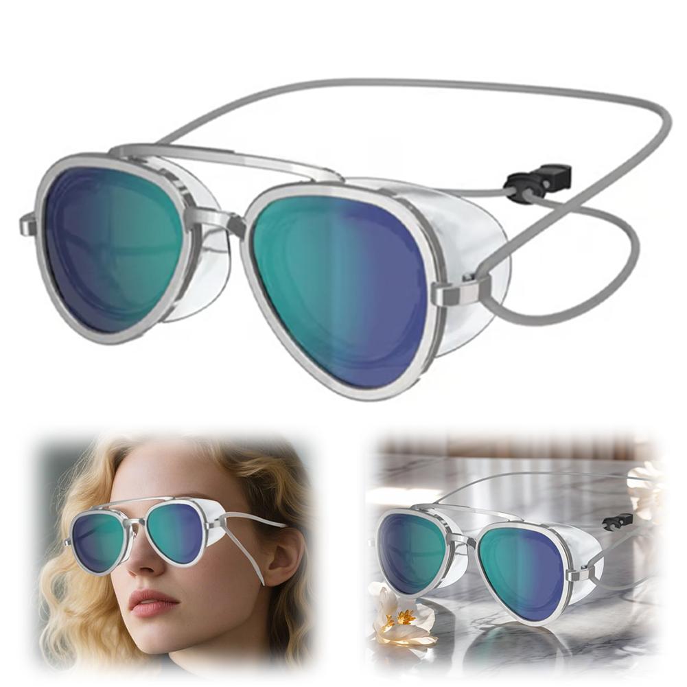 Full-View Swim Goggle Leak Proof Professional Full Angle Goggles Adjustable Swim Sports Eyewear for Swimming Pool Diving Seaside