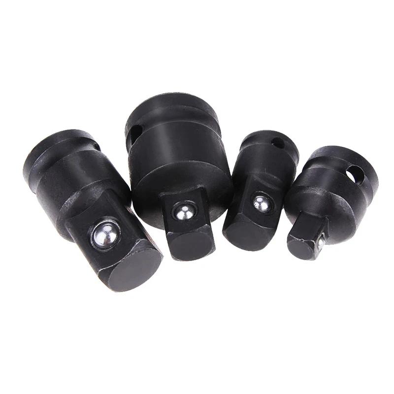 4Pcs 1/4 3/8 1/2 Ratchet Wrench Socket Adapter Spanner Keys Set Converter Drive Reducer Electrophoresis Process Blacken Tools