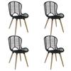 Day and Night - Day and Night Dining Chairs 4 Units of Black Natural Rattan