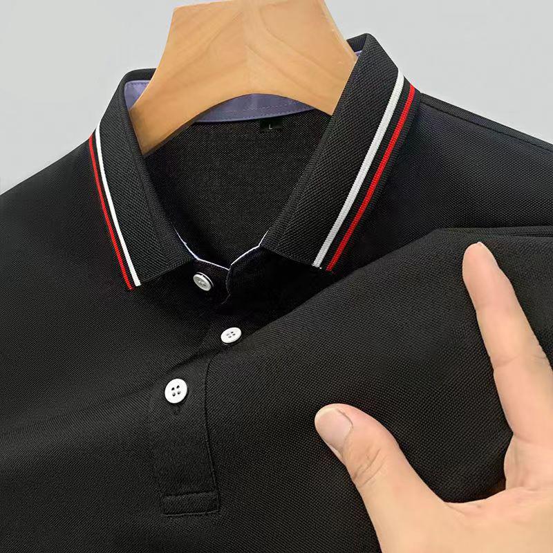 

2026 Summer Polo Shirt Men Hot High Quality Men s Short Sleeve Breathable Top Business Casual Polo-shirt for Men M