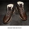 Men's Martin Boots: Autumn/Winter Korean Punk Trend Shoes, Plus Velvet, Thickened Cotton, Snow Boots, Workwear.