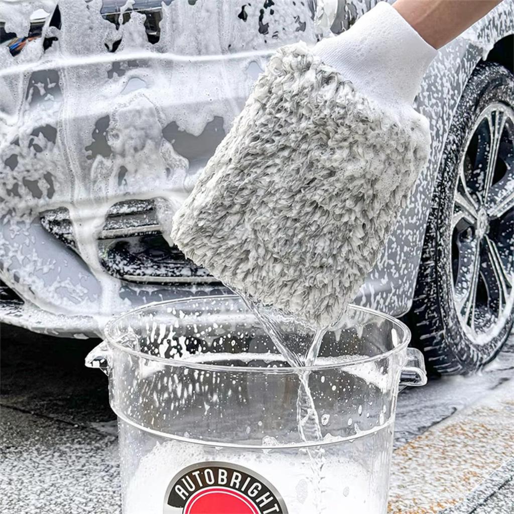 Microfiber Car Washing Mittens Soft Cleaning Glove Double-sided Veichle Wash Cleaning Towels Auto Care Glove