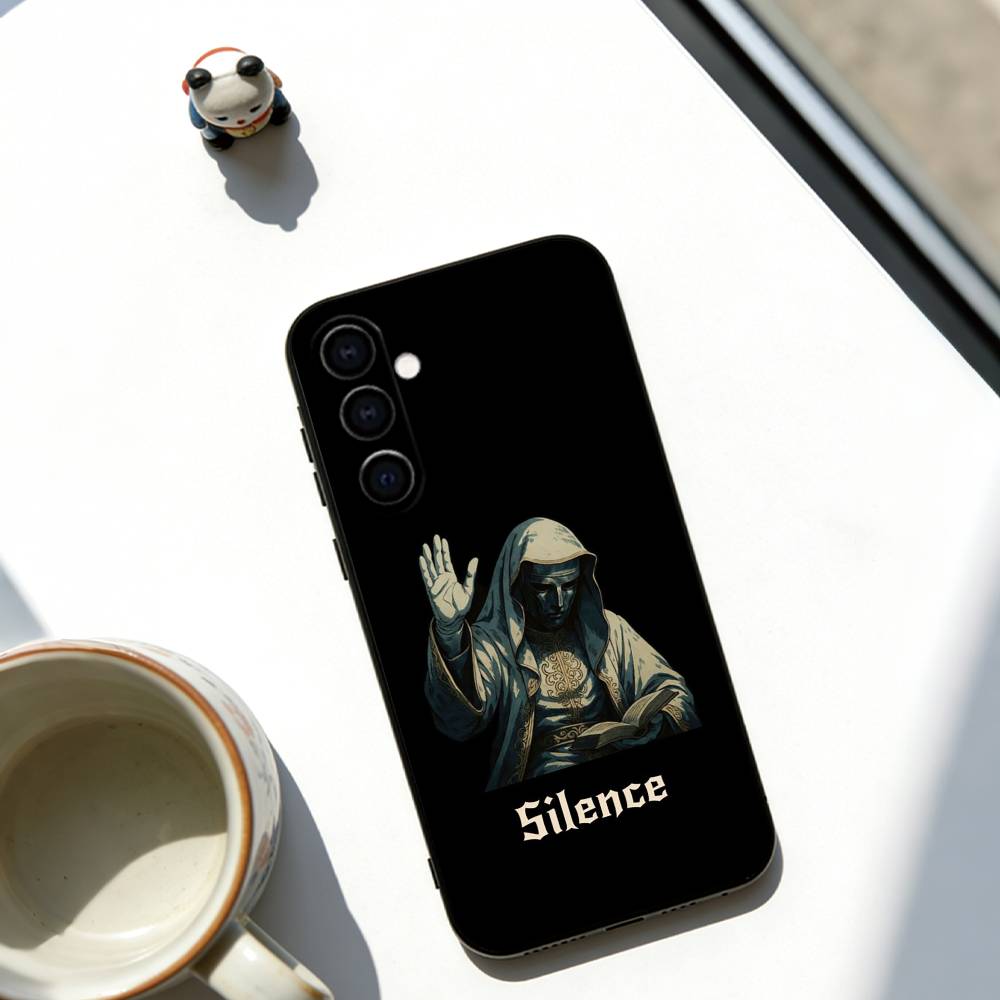 

positive energy Phone Case Black Silicone Soft For Samsung Galaxy A73,A72,A71,A70,A53,A52,A51 Samsung a71 5g