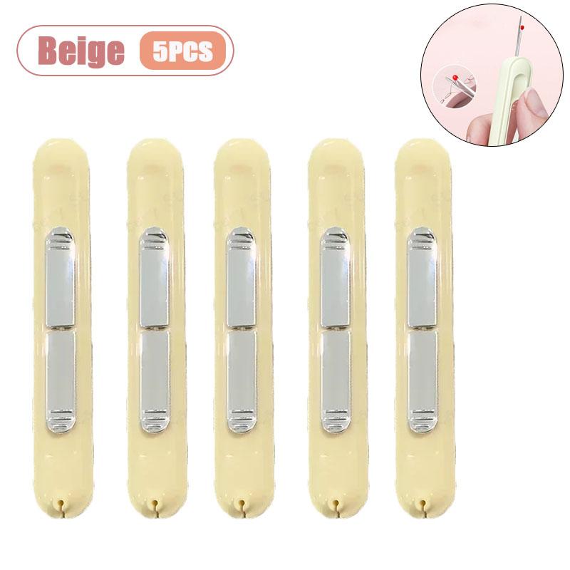 2 in 1 Easy Threader Sewing Needle Threading Tool for Elderly Multifunction Hand Sewing Tool with Built-in Thread Cutter Ripper