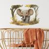 Sunshine Jungle Elephant Bedroom Living Room Home Background Beautification and Decoration Wall Stickers