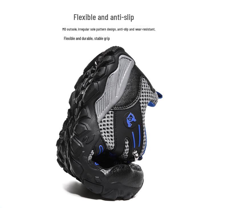 Men's Ultra-Light Mesh Breathable Hiking Shoes - Plus Size, All Seasons.