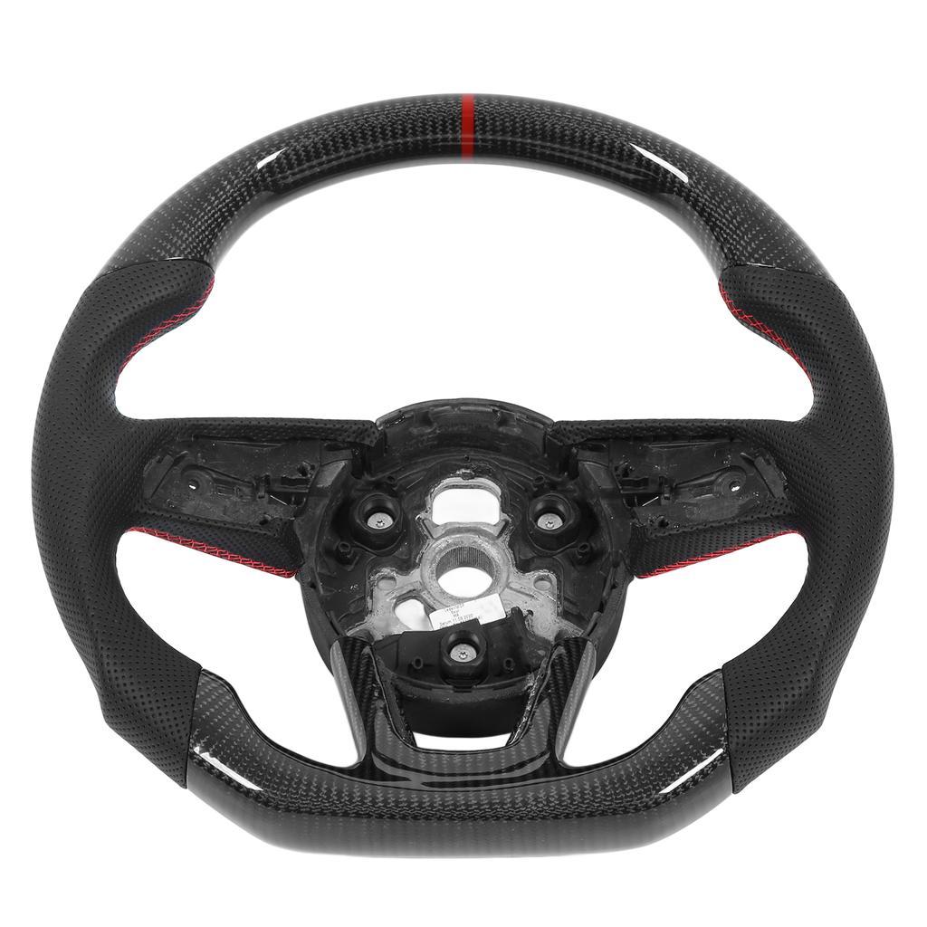 Carbon Fiber Steering Wheel Nappa Perforated Leather Replacement for A3 8V A4 A5 B9 2017‑2021