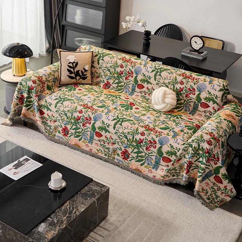 

Чехол на подушку для дивана в сезонном неоновом стиле: Нескользящий, устойчивый к грязи, в китайском стиле для всех сезонов 180*260cm [2-seater full cover]