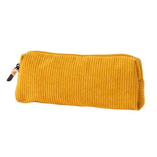 Corduroy Pencil Case Soft Small Pencil Pouch Organizer with Zipper Multifunctional Travel Makeup Coin Bag for Girls