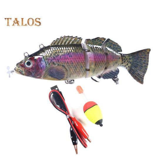 

14 см/53 г электрическая многосочлененная рыболовная приманка с поплавком USB перезаряжаемая светодиодная светящаяся приманка роботизированная искусственная приманка рыболовные принадлежности D