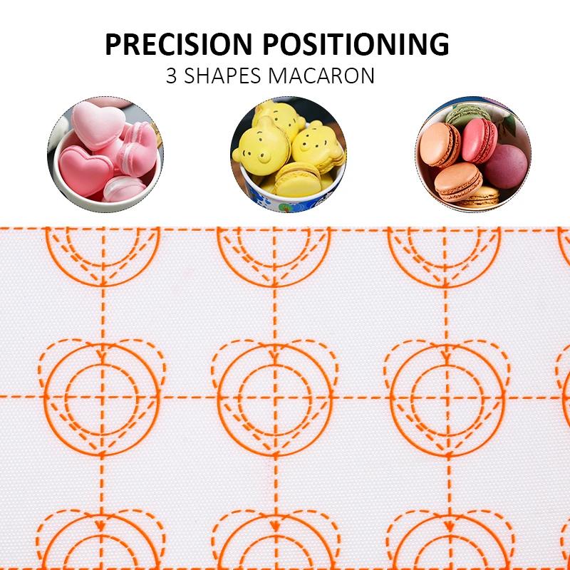 Silikon Macaron Backmatte Antihaft Fondant Keksmatte Ofen Backblech Liner Kuchen Gebäckwerkzeuge Teig ausrollen Matten