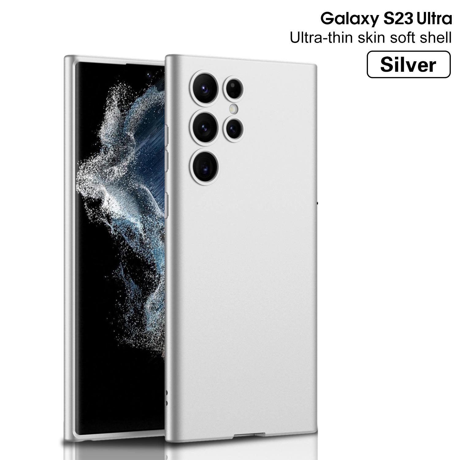 

Чехол для Samsung Galaxy S23 S22 S21 Ultra Plus, приятный для кожи, матовый, мягкий силиконовый, с боковым слотом для ручки, противоударная защита, задняя крышка For Galaxy S23&Case Only (no pen)