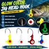 5g L-Shaped Jig Head Hook with Double Eyelet Lead Hook for Fishing Durable Sharp Pointed Hook Suitable for Various Fishing Techniques