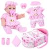 12" Reborn Rubber Baby Doll & Backpack Set - Soothing Toy for Children