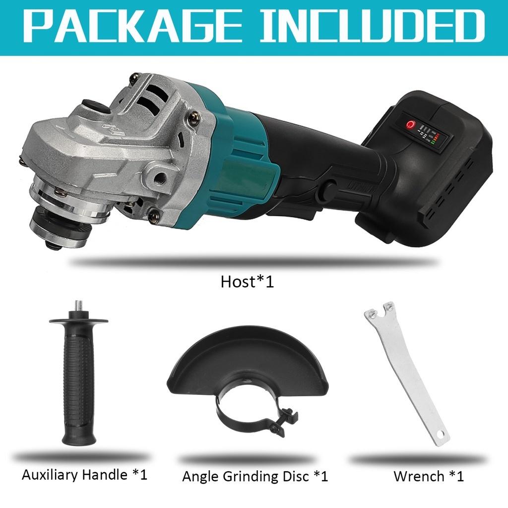 

1580W 100MM Brushless Electric Angle Grinder Cutting Machine 21V 1/2 Lithium-Ion Battery DIY Woodworking Grinding Machine Power Tool Only machine