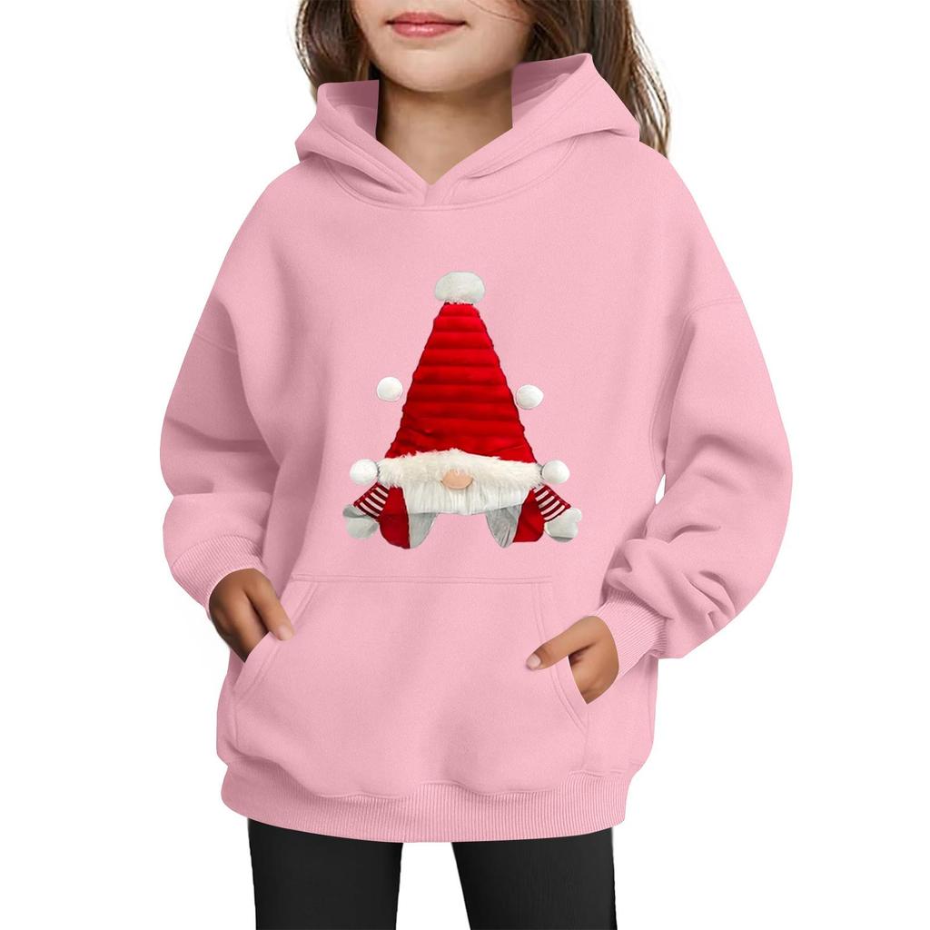 Sweatshirts For Teen Girls Hoodies Long Sleeve Drawstring Pullover Cute Printed Oversized Hoodie Christmas