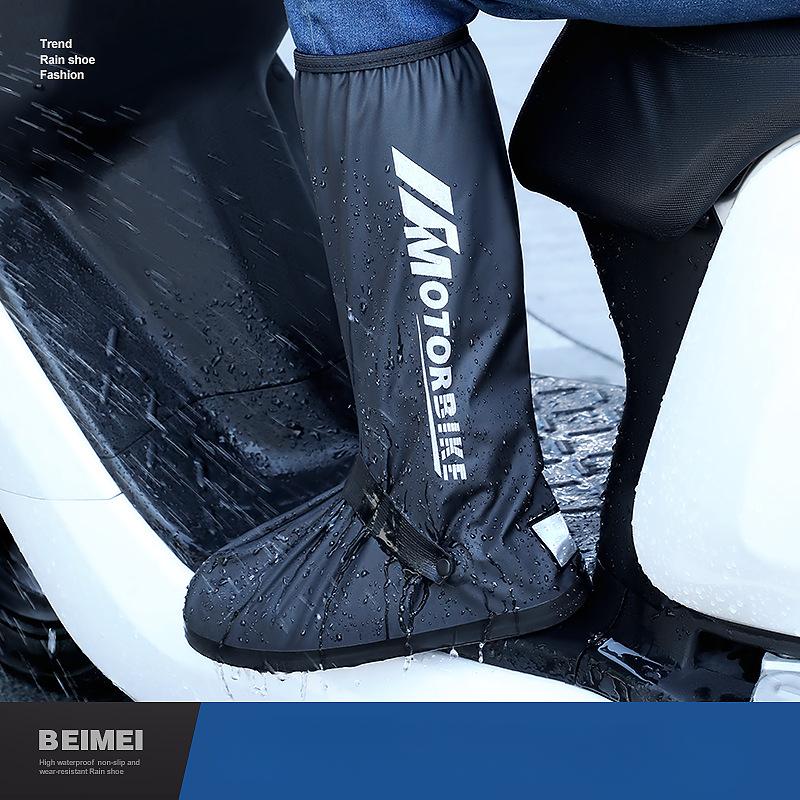Fashion Adult Waterproof Shoe Covers Outdoor Travel Rainproof Shoe Covers Bandage Style Thickened Non-slip Rain Boots Covers
