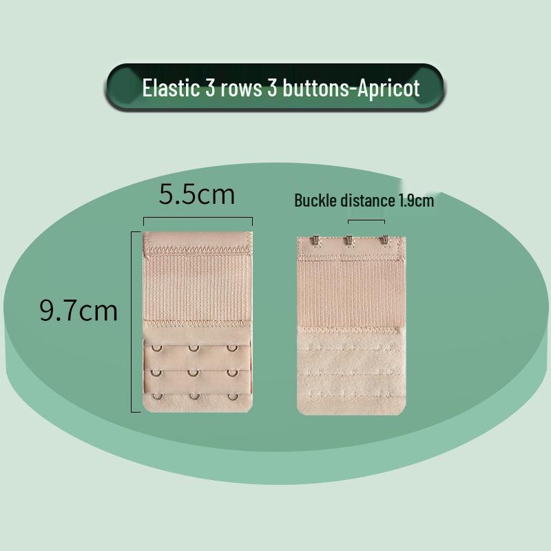 Elastic Bra Extender with Stainless Steel Hooks - Universal Full-Size Bra Back Closure