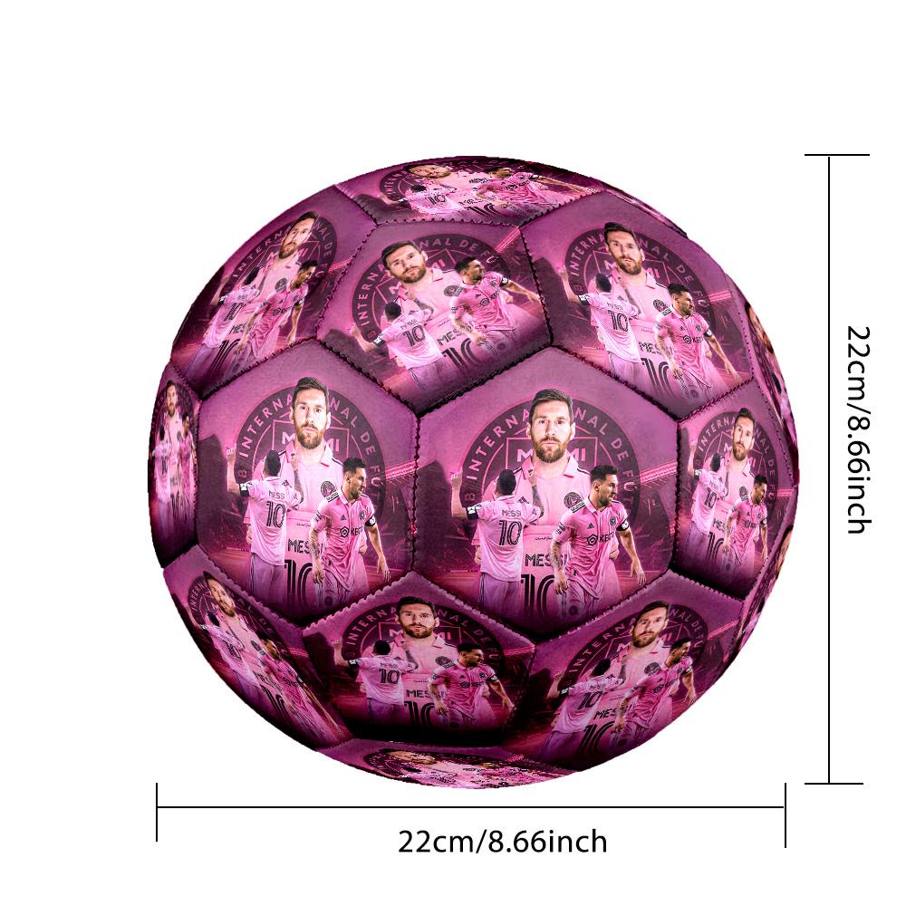 Posizione di Celebrazione di Messi Taglia 5 Calcio Pallone da Calcio Cucito a Macchina Universale per Interni/Esterni Regalo Commemorativo Perfetto per gli Amanti del Calcio