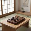 Detachable Tea Drainage Board Engrave Pattern Tea Serving Tray Rectangular Drain Tea Table  Office