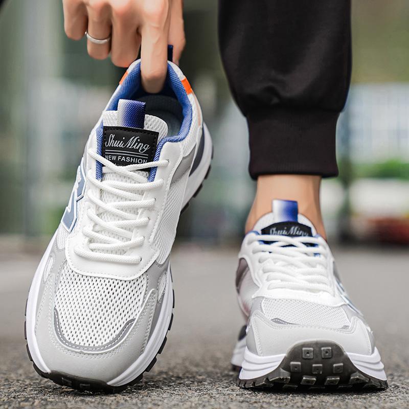 New Fashion Men 's Four Seasons Comfortable Thick Sole Shoes Students BoysTrending Soft Sole Breathable Casual Running Sneakers