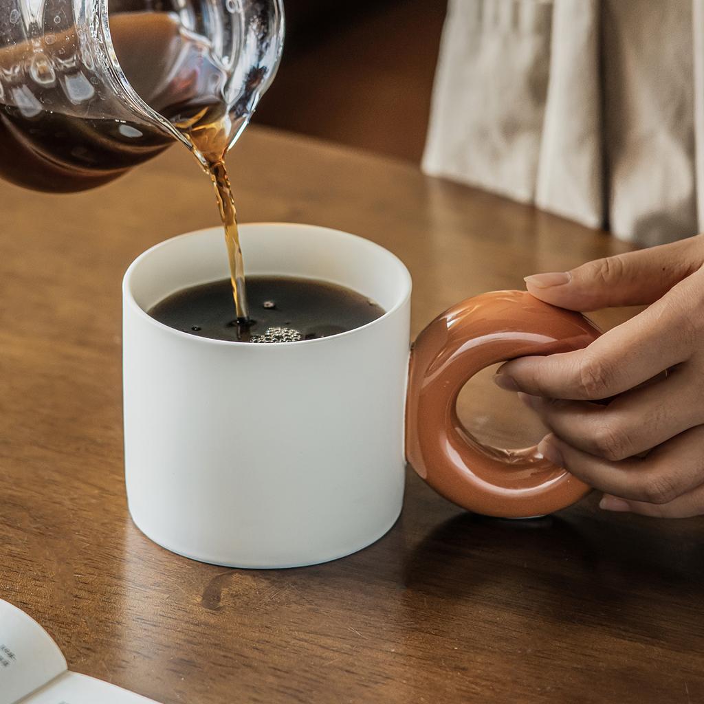 Ins Wind Contrasting Color Cup Ceramic Mug Home Office Coffee Cup Couple Drinking Cup Cup