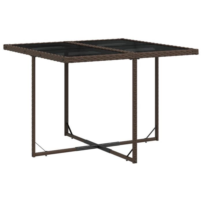 VidaXL Ensemble à manger de jardin et coussins 9 pcs marron poly rotin, ensemble de salle à manger d'extérieur 3210837