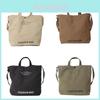 Retro Canvas Shoulder Bag For Women Big Size With Letter Print For Casual Outings