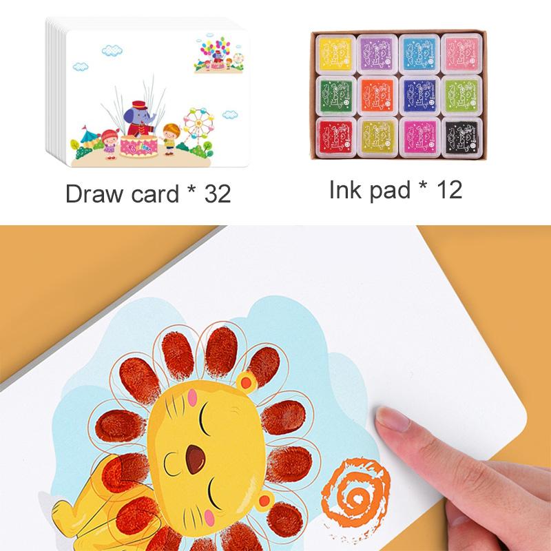 16/32PCS DIY Finger Painting Drawing Toys For Kids Creative Coloring Graffiti Doodle Montessori Educational Toys Gifts