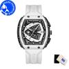 MARK FAIRWHALE Watches for Man 5690 New Resin Case Chronograph Calendar Waterproof Men Watch Sports Silicone Strap Reloj Hombre