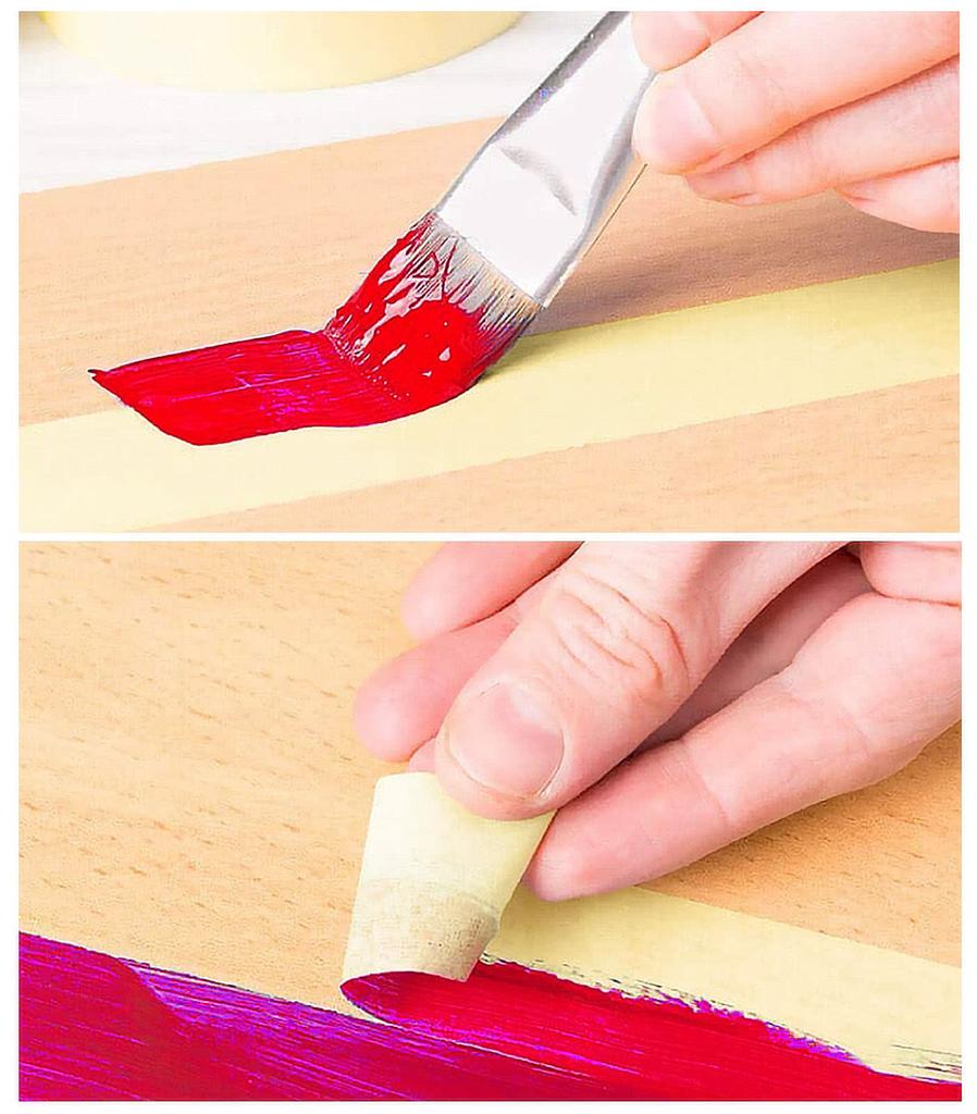 BOMEI PACK Bau-Abdeckband, Weiß, 50 mm breit x 50 m lang, Allzweck-Malerklebeband, 4 Rollen