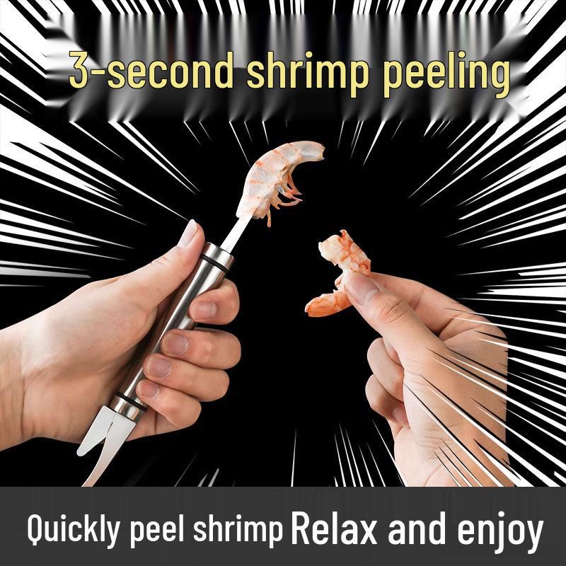 Shrimp Deveiner and Peeler: Multifunctional Tool for Cleaning, Opening, and Shelling