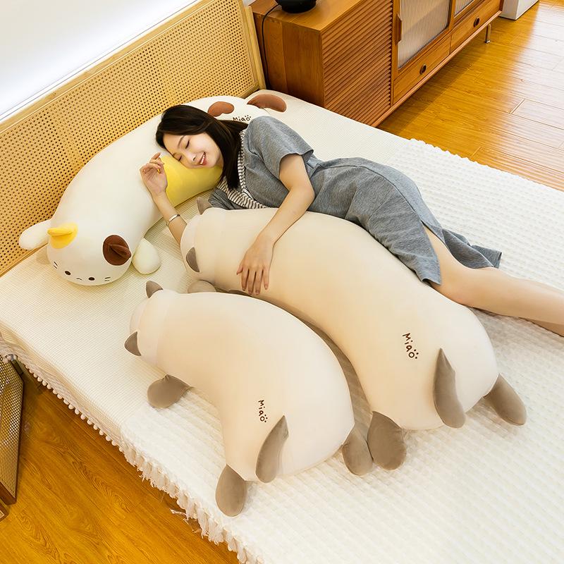 Cuscino Abbracciabile Peluche Gatto Carino per Bambini - Compagno del Sonno e Regalo di Compleanno