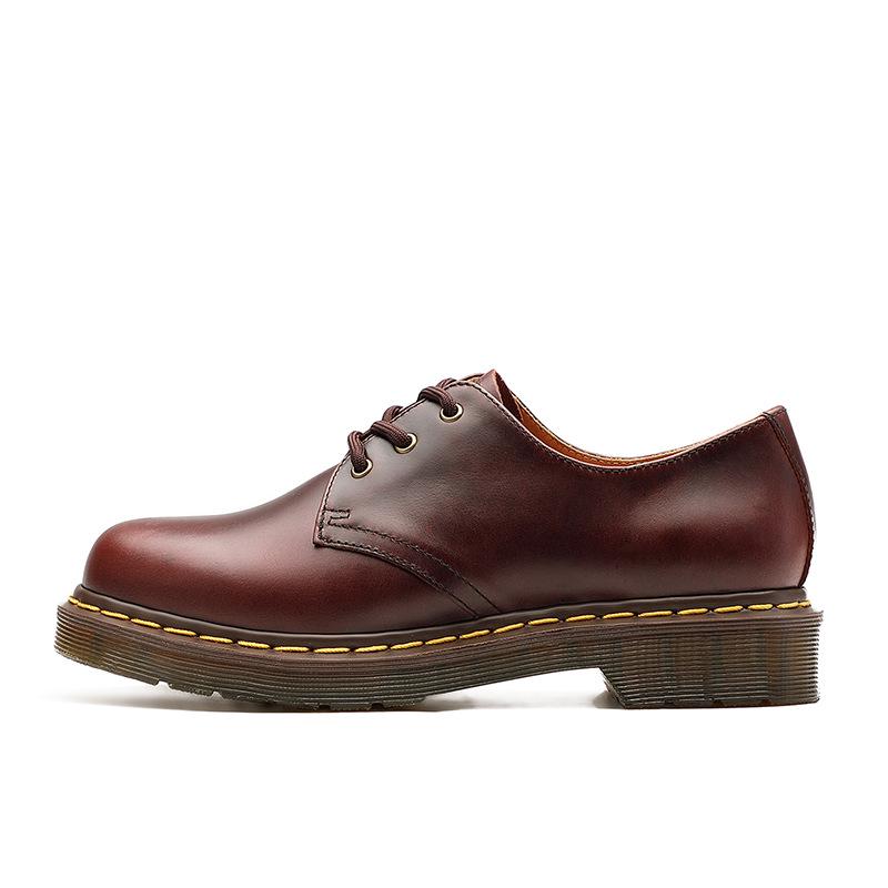 Women's Dr. Martin Japanese College Style Leather 1461 Shoes - Yang Mi Low-Top, Unisex 3-Hole Design