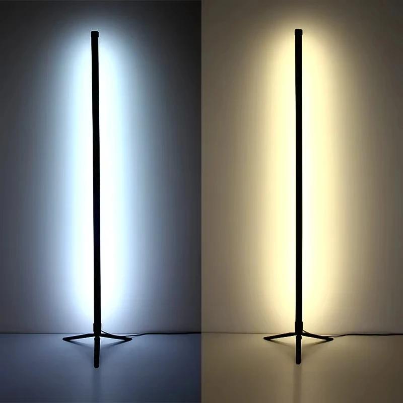 RGB LED Floor Lamp Remote APP Control Music Sync Corner Lighting Timer Smart Modern Mood Standing Lamp for Bedroom Living Room