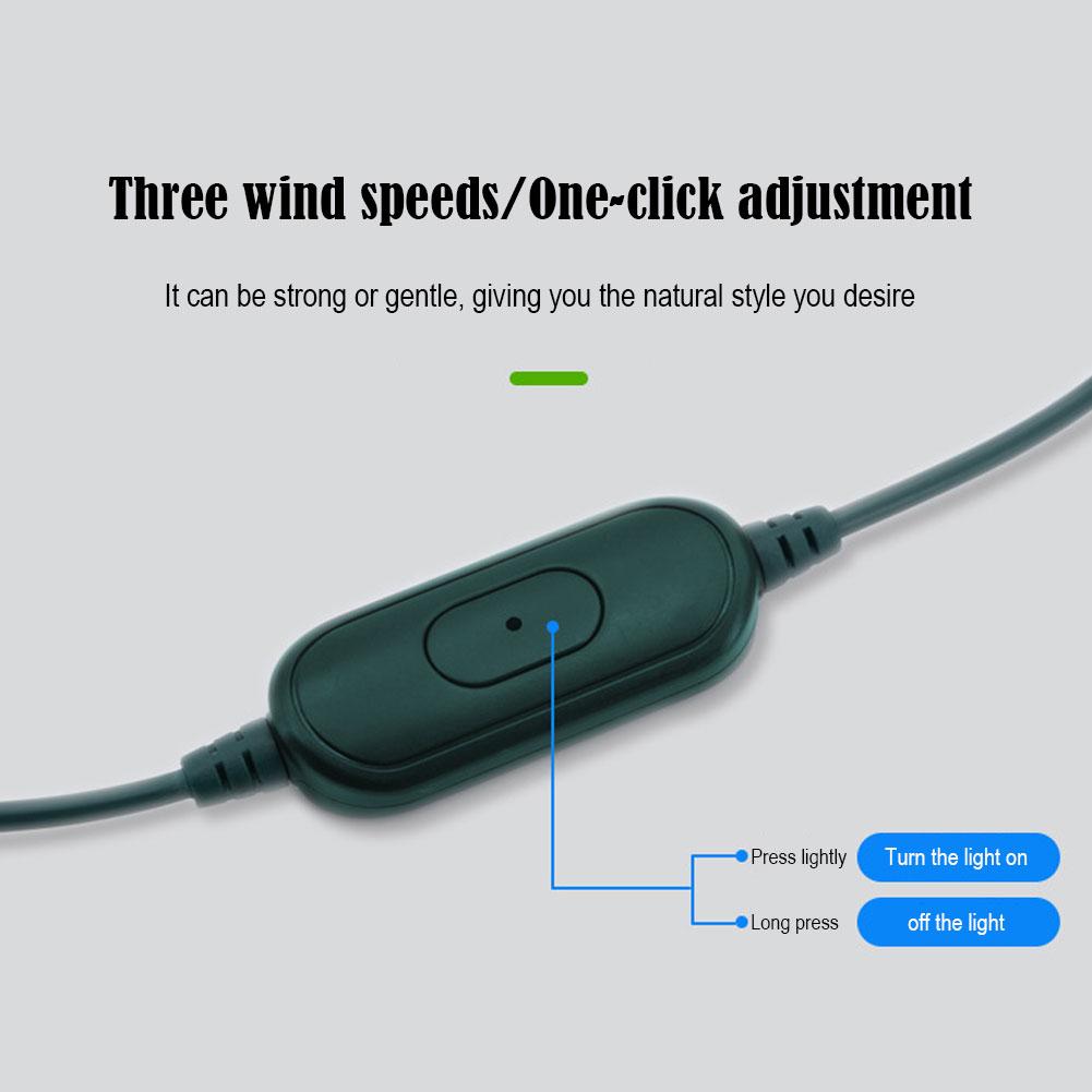 Portable Mini Car Fan USB Charging Multifunctional LED Light Seven-blade Turbo Fan Car Air Outlet Mini Electric Fan Car Supplies