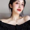 New Gothic Roman Digital Zircon Circle Necklace For Woman Fashion Korean  Party Girl's Sexy Luxury Clavicle Chain