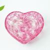 Piatto a Cuore in Resina con Riempimento di Cristallo Naturale per Arredamento Casa e Regalo