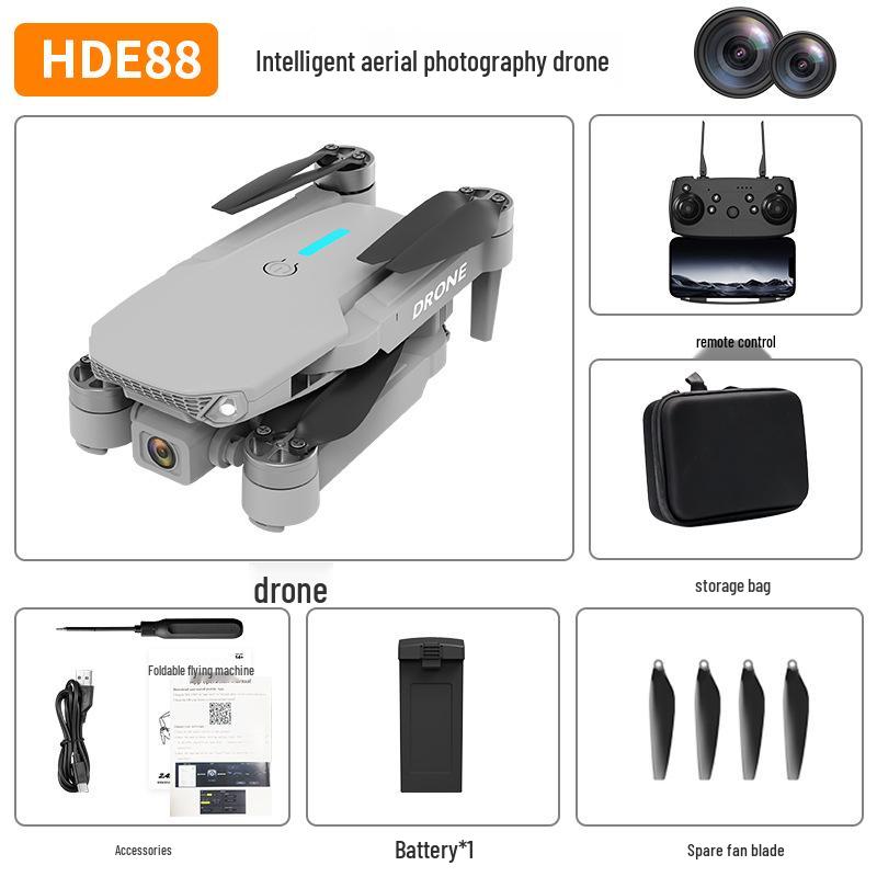 E88 Mini Foldable Brushless Drone with Optical Flow & Remote Control for Aerial Photography