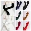 Full Finger Velvet Long Gloves 53cm Party Mittens Party Supplies Women's Fluffy Gloves  Party