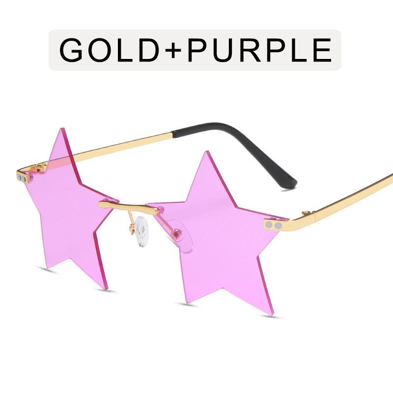 

Очки с пятиконечной звездой, женские забавные солнцезащитные очки с шариками, персонализированные моделирующие солнцезащитные очки one size